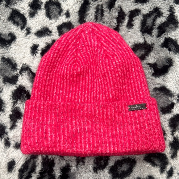 Nicole Miller Accessories - Nicole Miller Vibrant Pink Knit Beanie